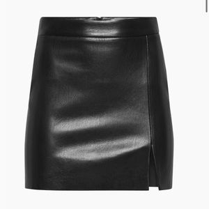 Aritzia patio leather mini skirt